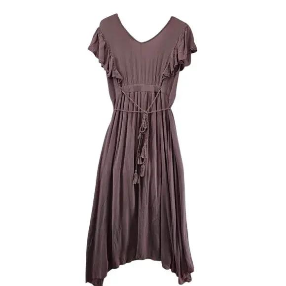 Baltic Born Jennifer Maxi Dress Womens XL Mauve Purple Pink Deep V-Neck - Picture 5 of 11